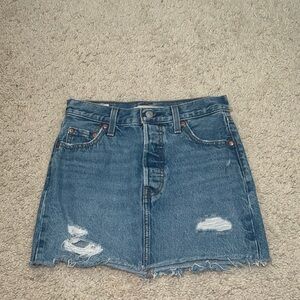 Levi's Icon Mini Skirt Casual Distressed